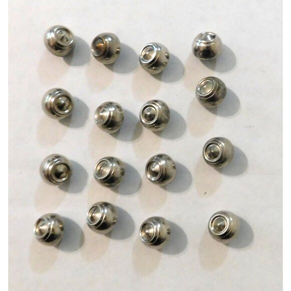 Vintage Metallic Dome Buttons Lot Of 16 Silver Tone 3/8 Inch - Picture 1 of 5